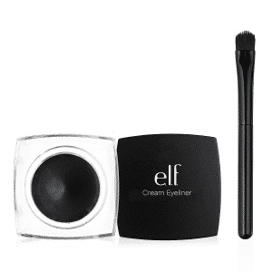 Elf black cream eyeliner and its brush