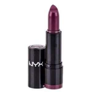 image of a wine colored NYX lipstick