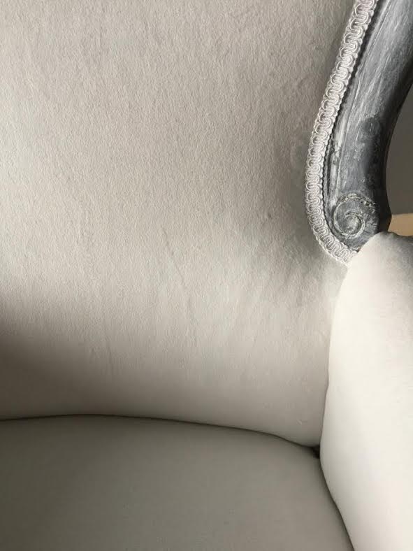 upholstery trim shown glued to the curve of a chair