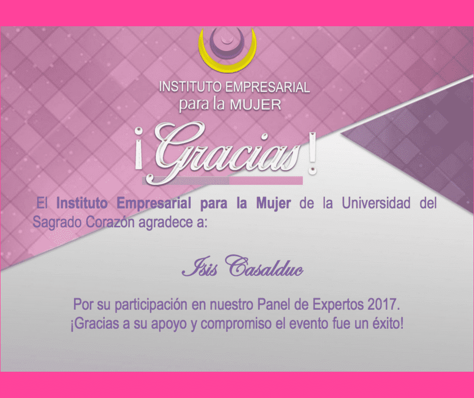 certificado de participación en tonos rosa